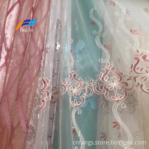 Voile Embroidery 100% Polyester Sound Proof Curtain